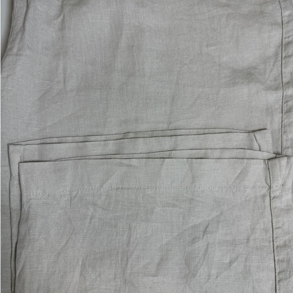 Ellen Tracy Women's Beige Tan Wide Leg Linen Pants Pull On Drawstring Size 1X - Picture 9 of 10
